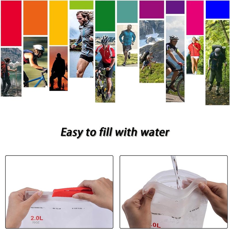 HEIKLN Hydration Bladder 2L-3L,Leak Proof Water Reservoir with Insulated Sleeve, BPA Free Military Water Storage Bladder Bag Hydration Pack Replacement,Great for Bicycling Hiking Camping Hunting Running - Image 4